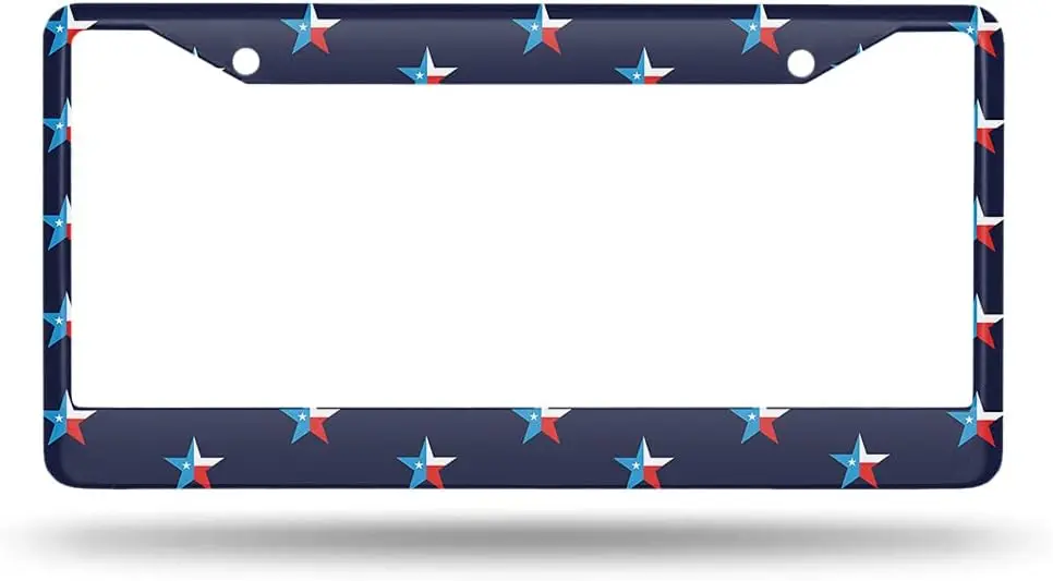 Texas Lone Star License Plate Frame American Patriot License Plate Holder White Blue Red Car Tag Frame License Plate Cover Car