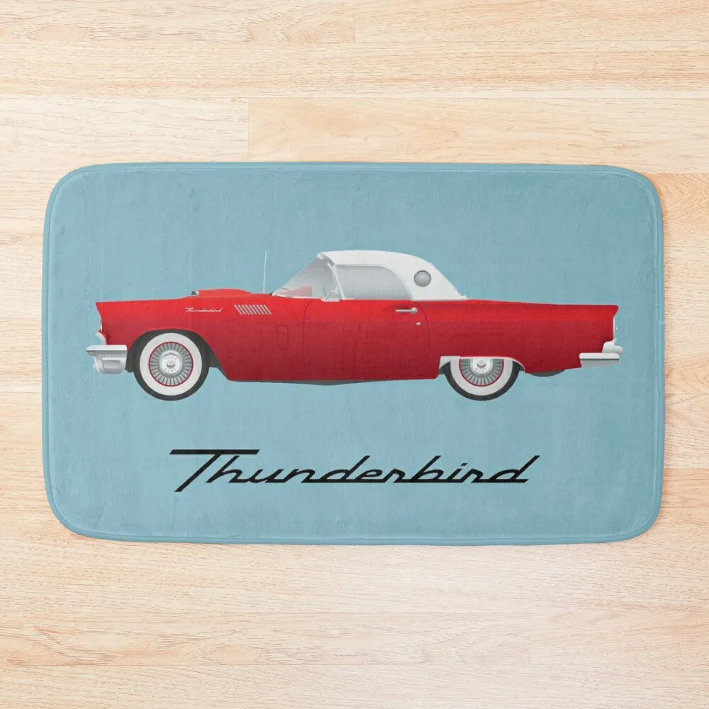 

1957 Thunderbird Bath Mat Bathroom Slip Carpet Living Room Floor Toilet Wc Mat
