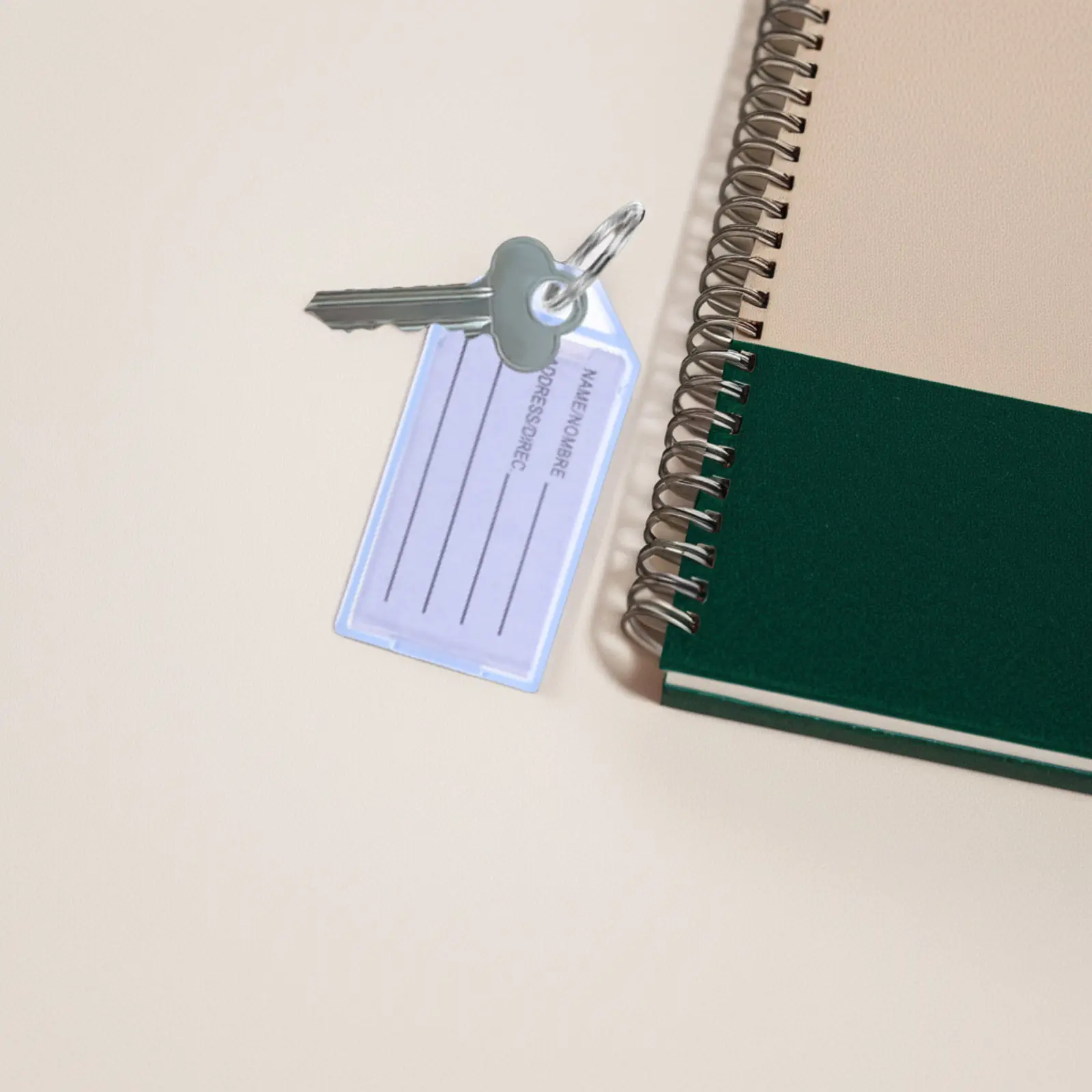 30Pcs Plastic Key Tags with Ring and Writeable Label Window Flip Cover Key Organizers for Luggage Suitcase Bag USB Drive