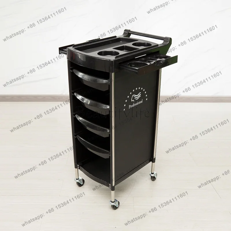 Professional Cool Trolley Aesthetic Luxury Auxiliary Beauty Organizers Trolleys Storage Morden Rollwagen Salon Furniture