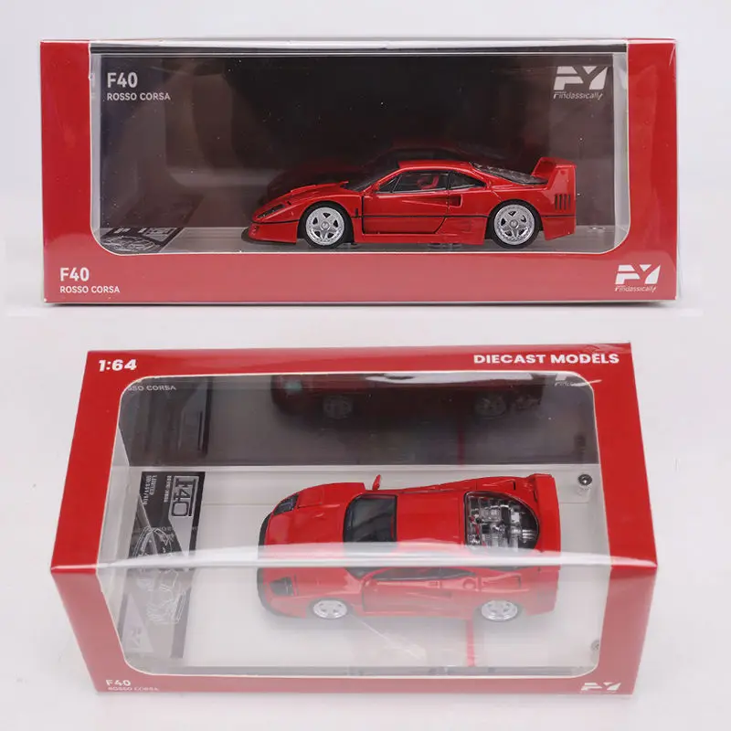 FY 1/64 Ferrari F40 aleación de juguete vehículo de motor Diecast Metal modelo regalos