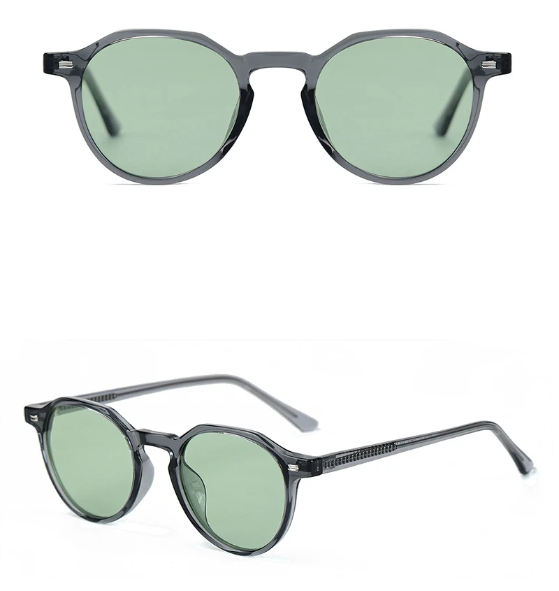 Kachawoo Polarisierte Sonnenbrille für Herren, Leopardenmuster, grüner TR90-Rahmen, Acetat, modische Sonnenbrille, Damen, Unisex, Sommerbrille, Reisen – Detail 6