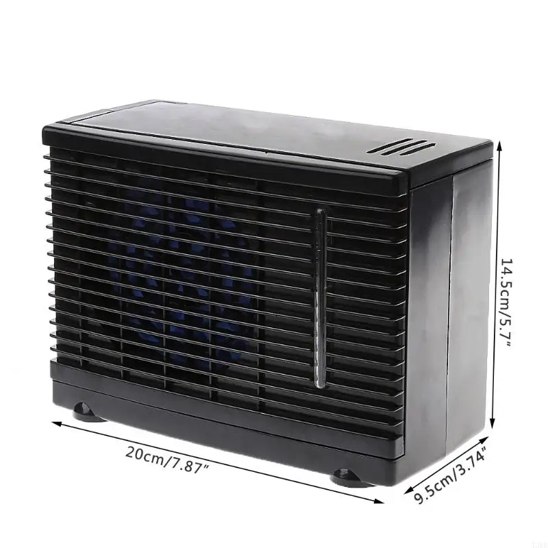

T3EF Adjustable 12V Car Air Conditioner Cooler Cooling Fan Water Ice Evaporative
