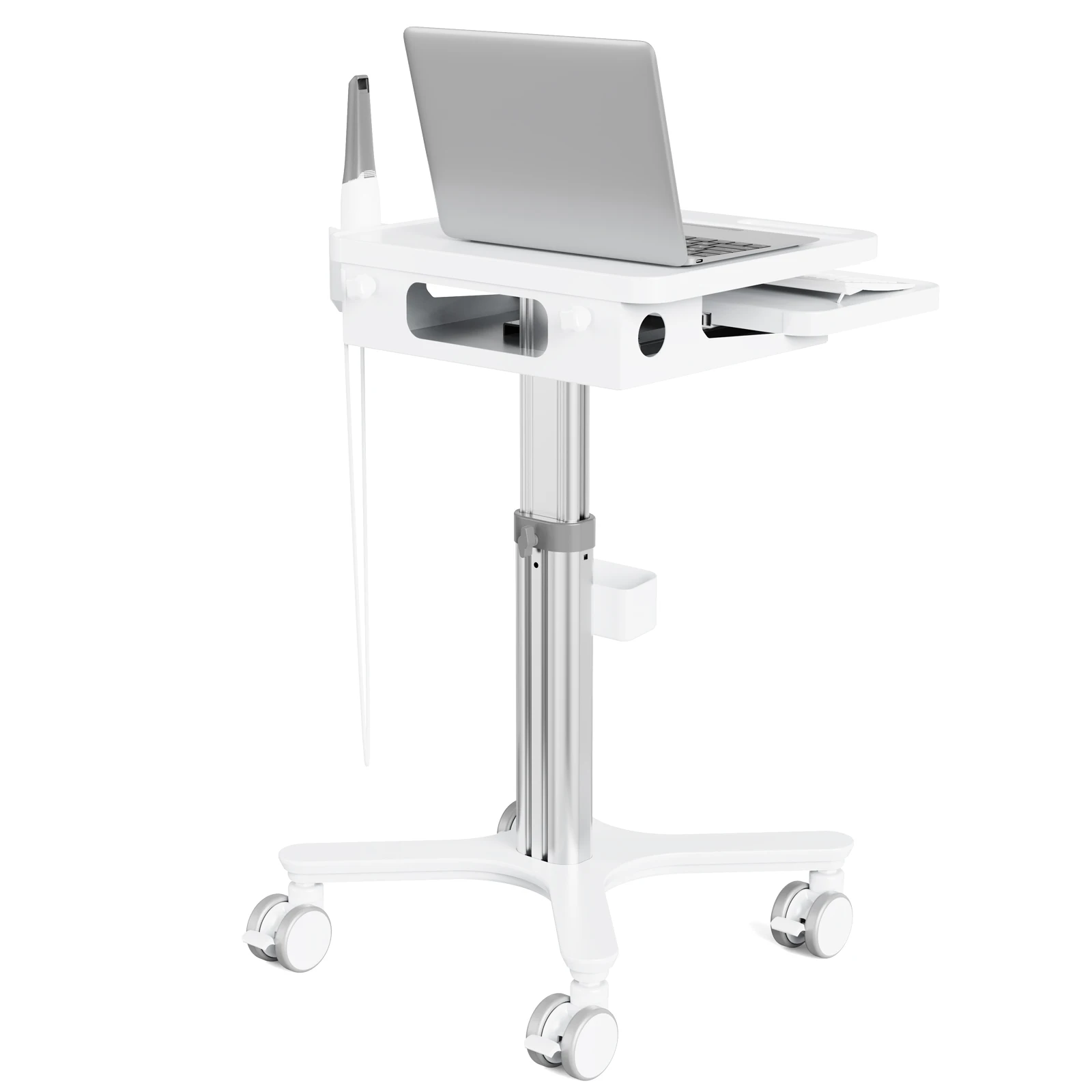 Medical trolley with laptop tray and stand, clinic trolley with wheels for hospital beauty salons (MTO-3)