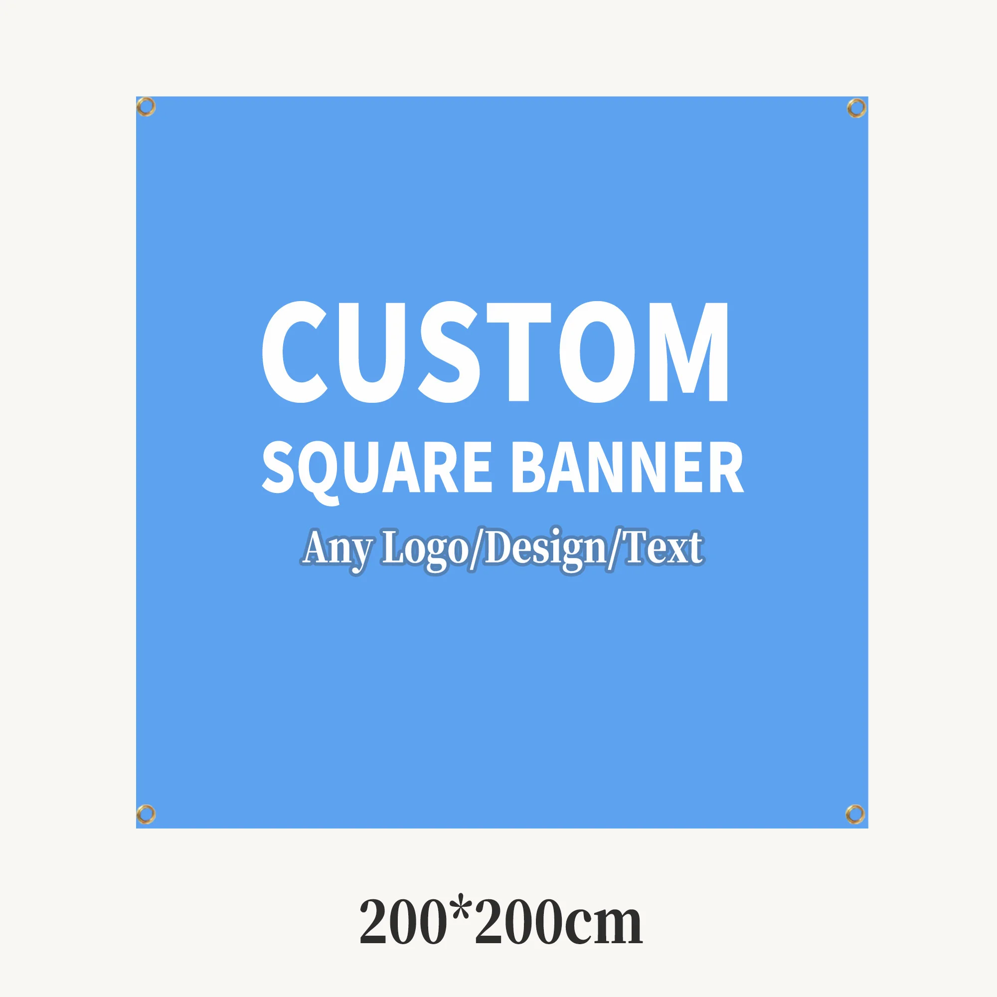 1 Stück individuelles, einseitiges, quadratisches Polyesterbanner mit 4 Ösen zum einfachen Aufhängen, perfekt für die Dekoration von Heimpartys