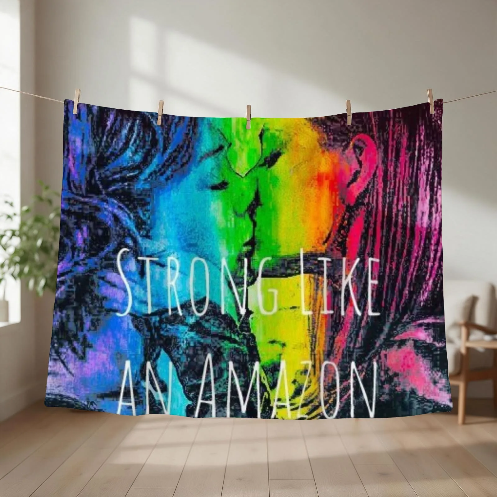 Strong Like an Amazon Throw Blanket Polar Travel Decorative Sofa warm for winter Blankets