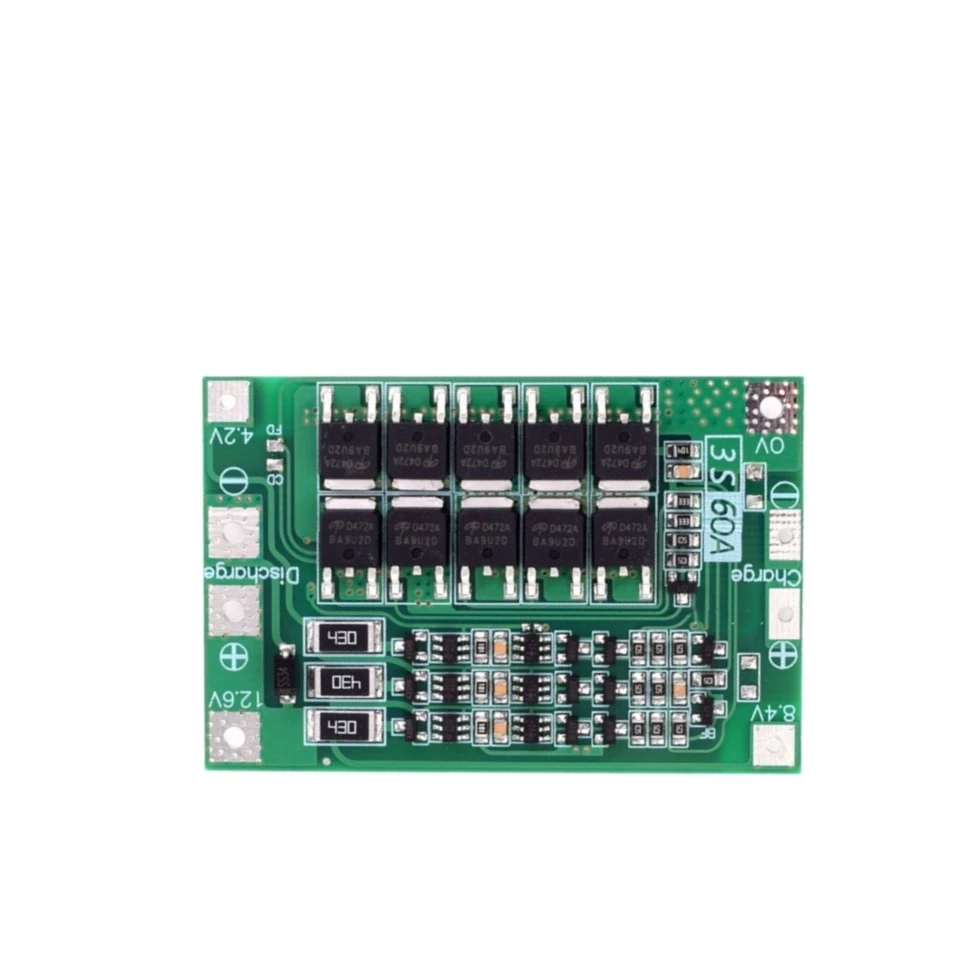 Placa BMS protección batería litio 18650 3S 4S 40A-60A - imagen 4