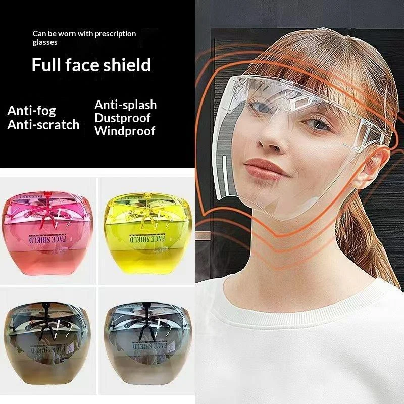 Sunglasses Women Men Protective Faceshield Glasses Goggles Full Face Covered Spherical Lens Anti-Spray Safety Sunglasses【SMQ】