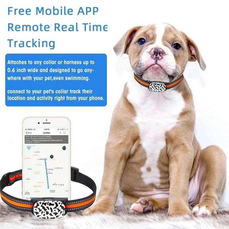 4G Dog Tracking Collar with Google Map Real Time Tracking, Pet Dog Tracker Gps Locator, IP67 Waterproof for Pets Cat GPS Locator