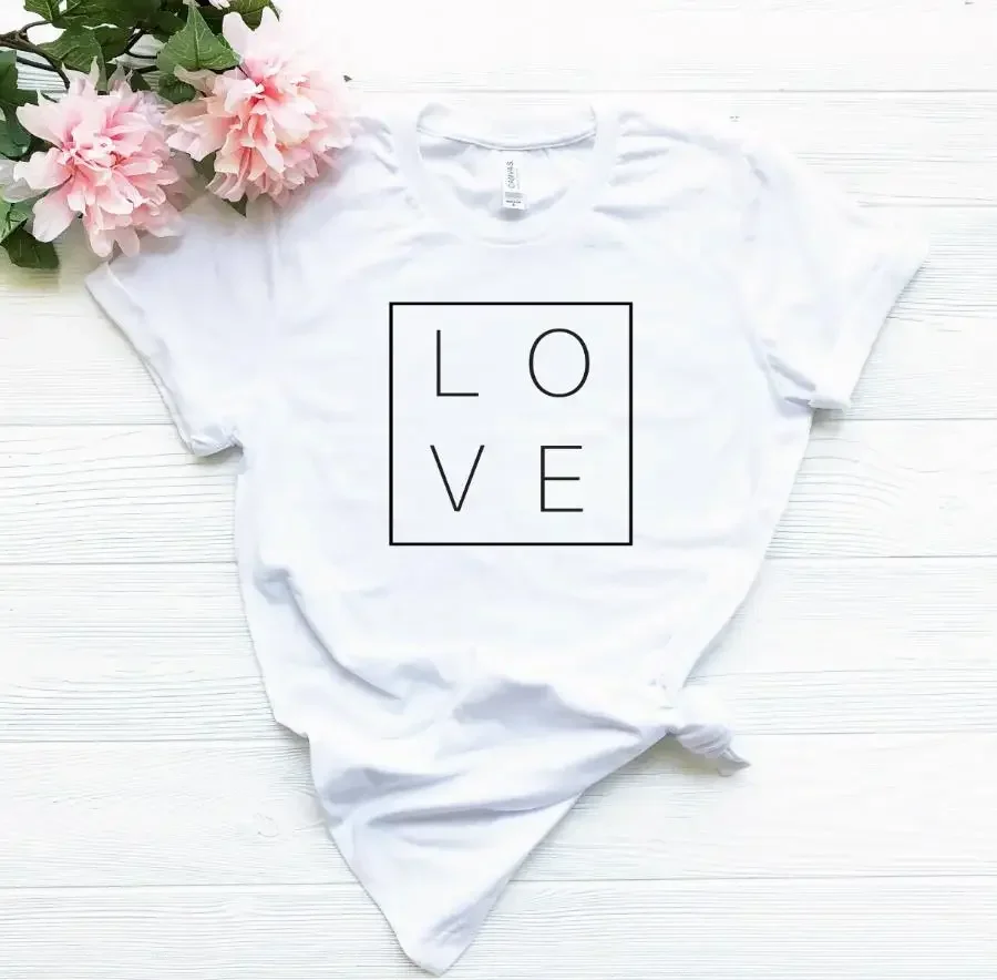 

Love Square Women tshirt Casual Cotton Hipster Funny t-shirt For Lady Yong Girl Top Tee vintage clothes women clothing