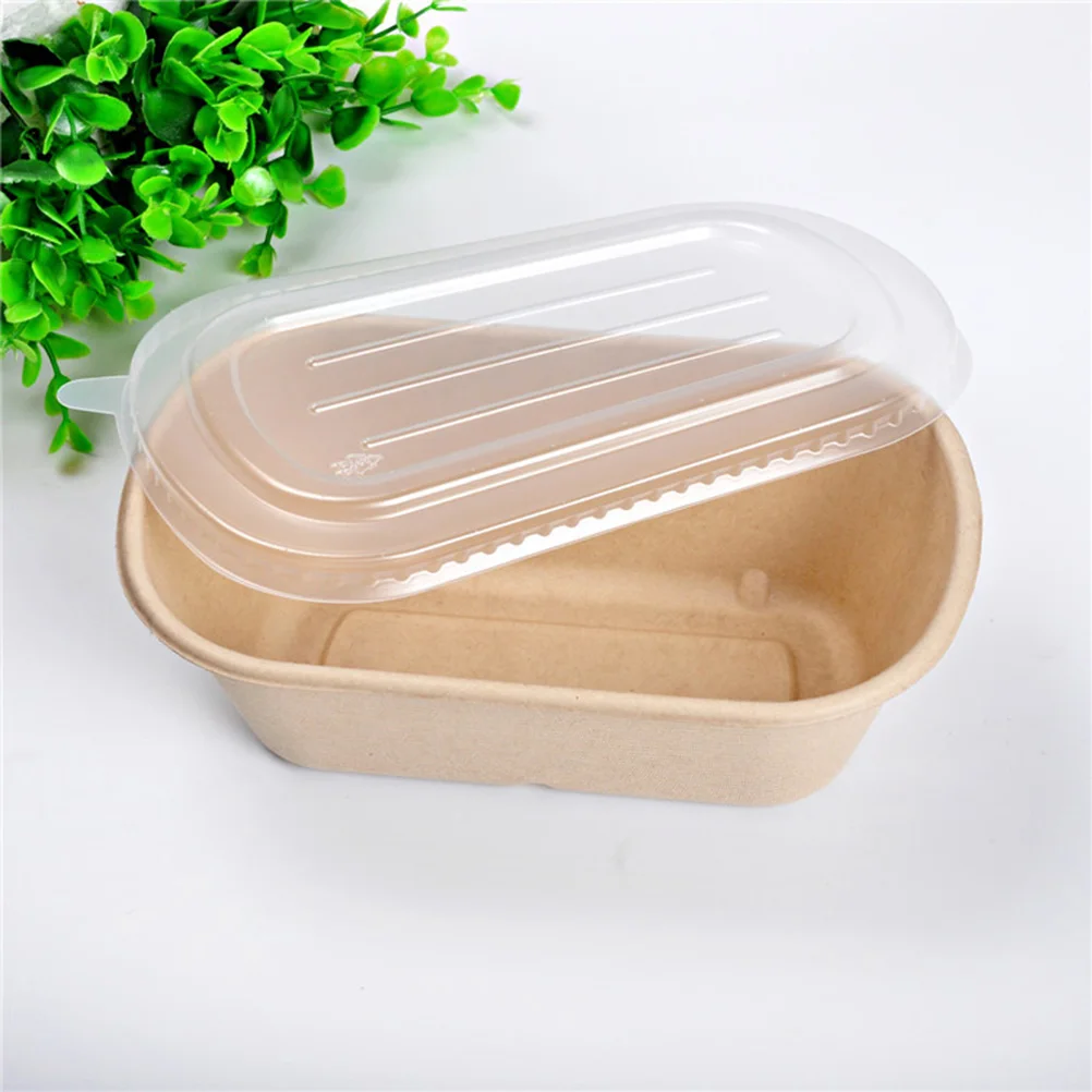 

10 Pcs Food Containers Environmentally Friendly Meal Box Prep Lunch Paper Yellow