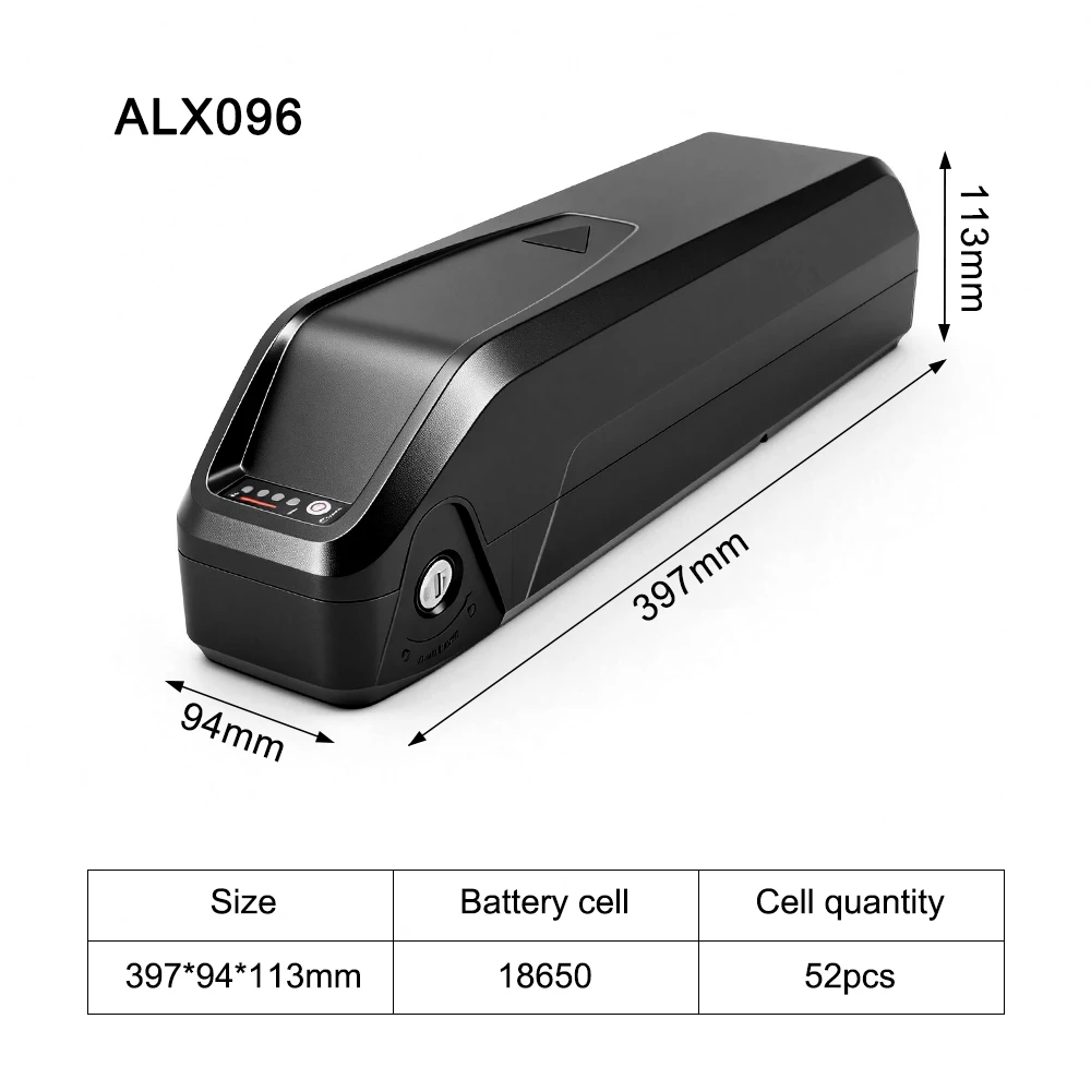 AliExpress NONE 36V 48V Down Tube Removable E-bike Battery Pack 10.4Ah 13Ah 14Ah 17.5Ah For OUXI V8 Hitway BK15/BK27 Ebike Battery With Charger