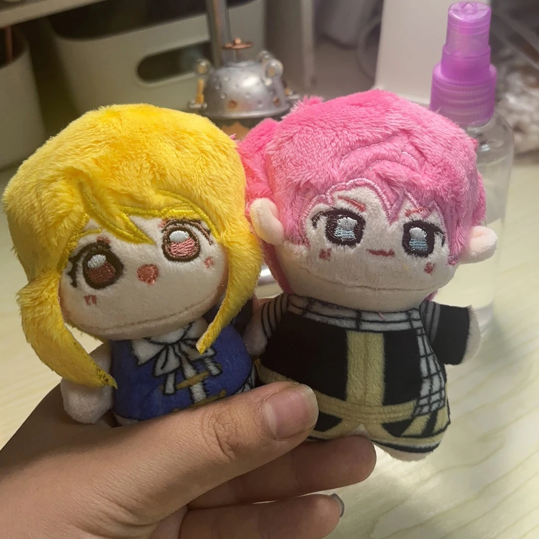 

10cm Anime Lucy Heartfilia Natsu Dragneel Plushie Figures Cosplay Stuffed Plush Doll Toys Pendants Keychain Xmas Gift