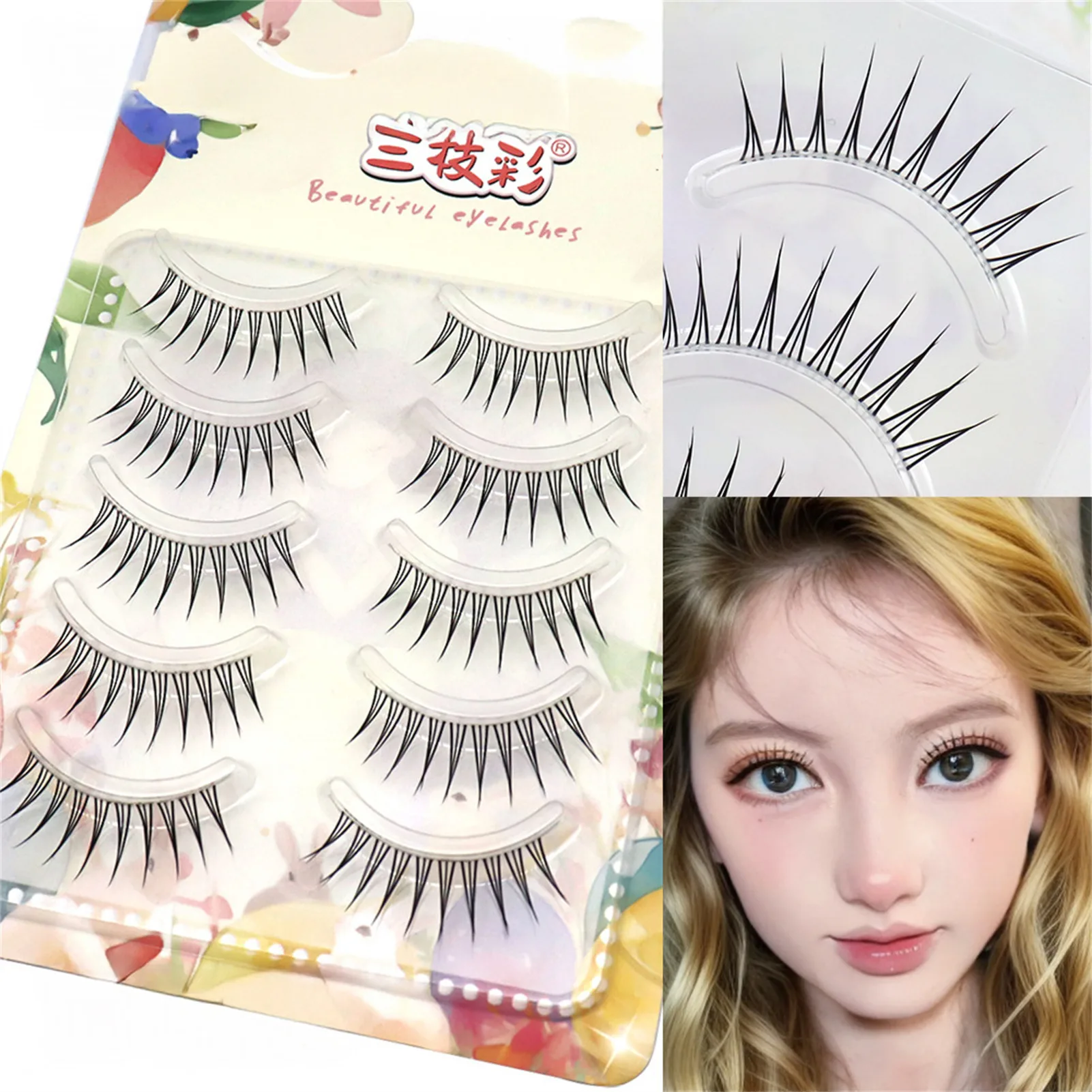 5 Pairs Japanese Korean Style  - Eyelash Extension Japanese Style 评论和价格