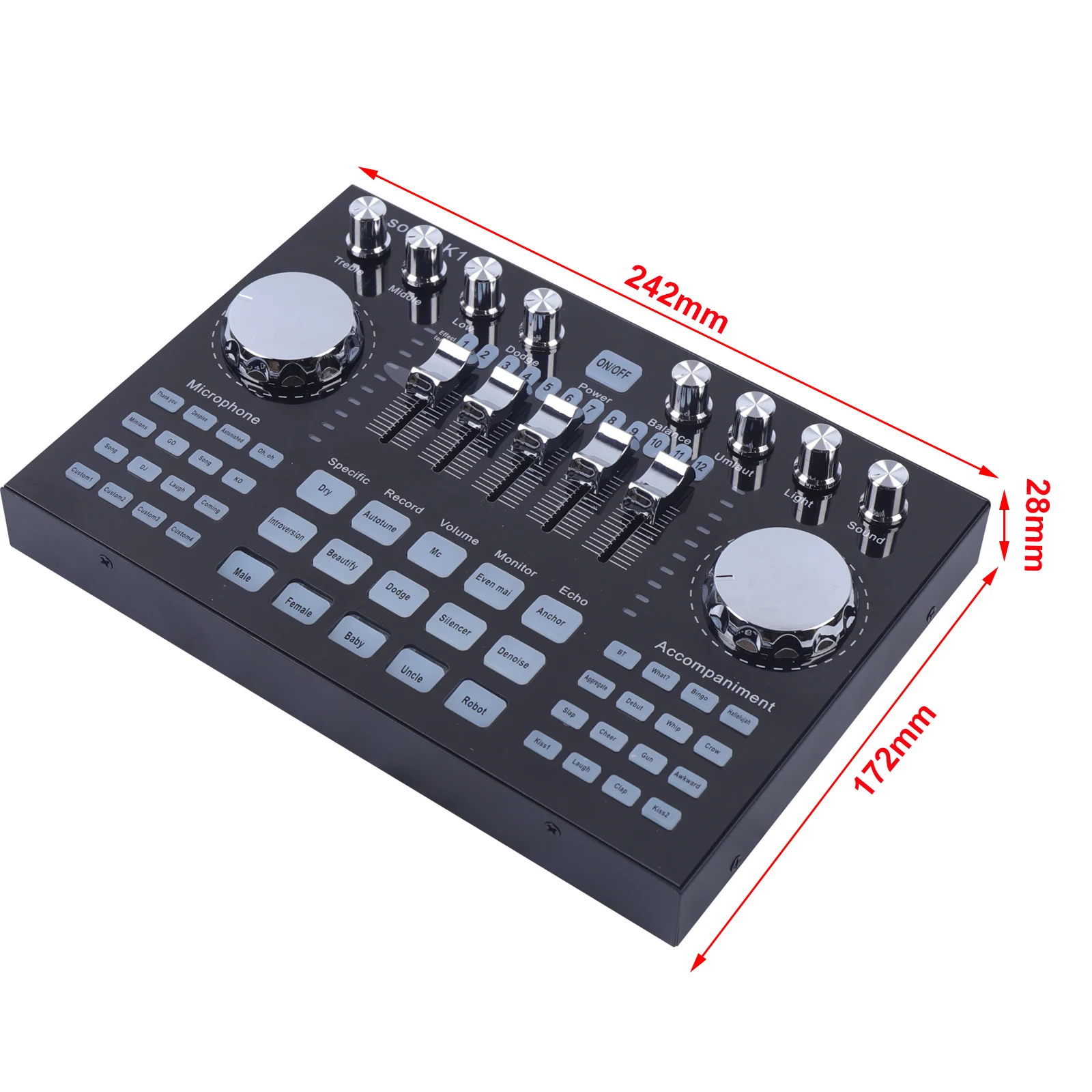 Mezclador de Audio Digital profesional, consola de mezcla de tarjetas de sonido en vivo para PC, red telefónica en vivo