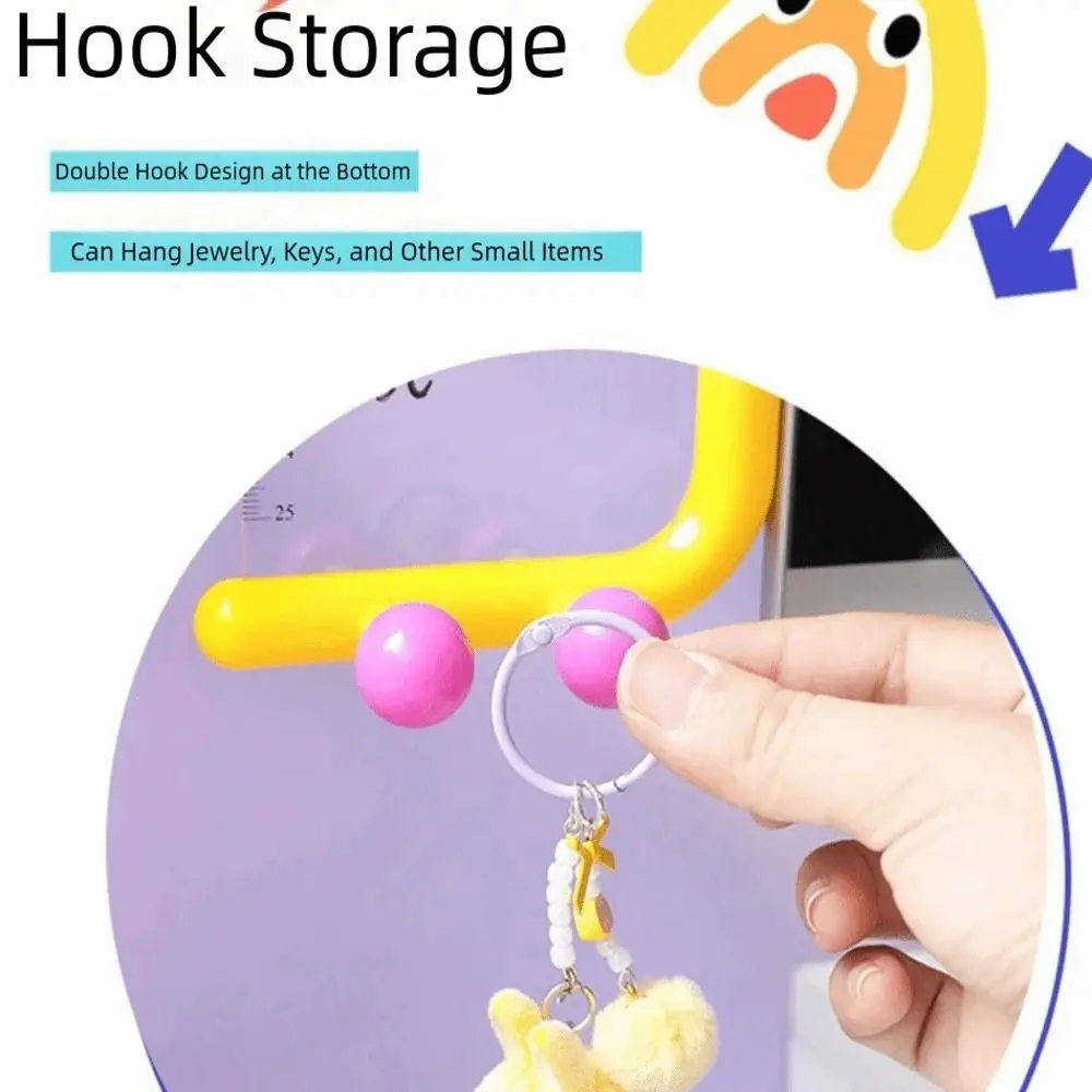 Transparent Computer Screen Message Board Multi-functional Self-adhesive Computer Monitor Memo Board with Hanging Hook