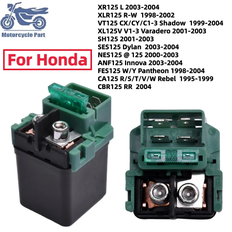 Motorcycle Starter Relay Solenoid For Honda CBR125 RR XR125 XLR125 VT125 XL125 SH125 SES125 NES125 ANF125 FES125 CA125 1995-2004