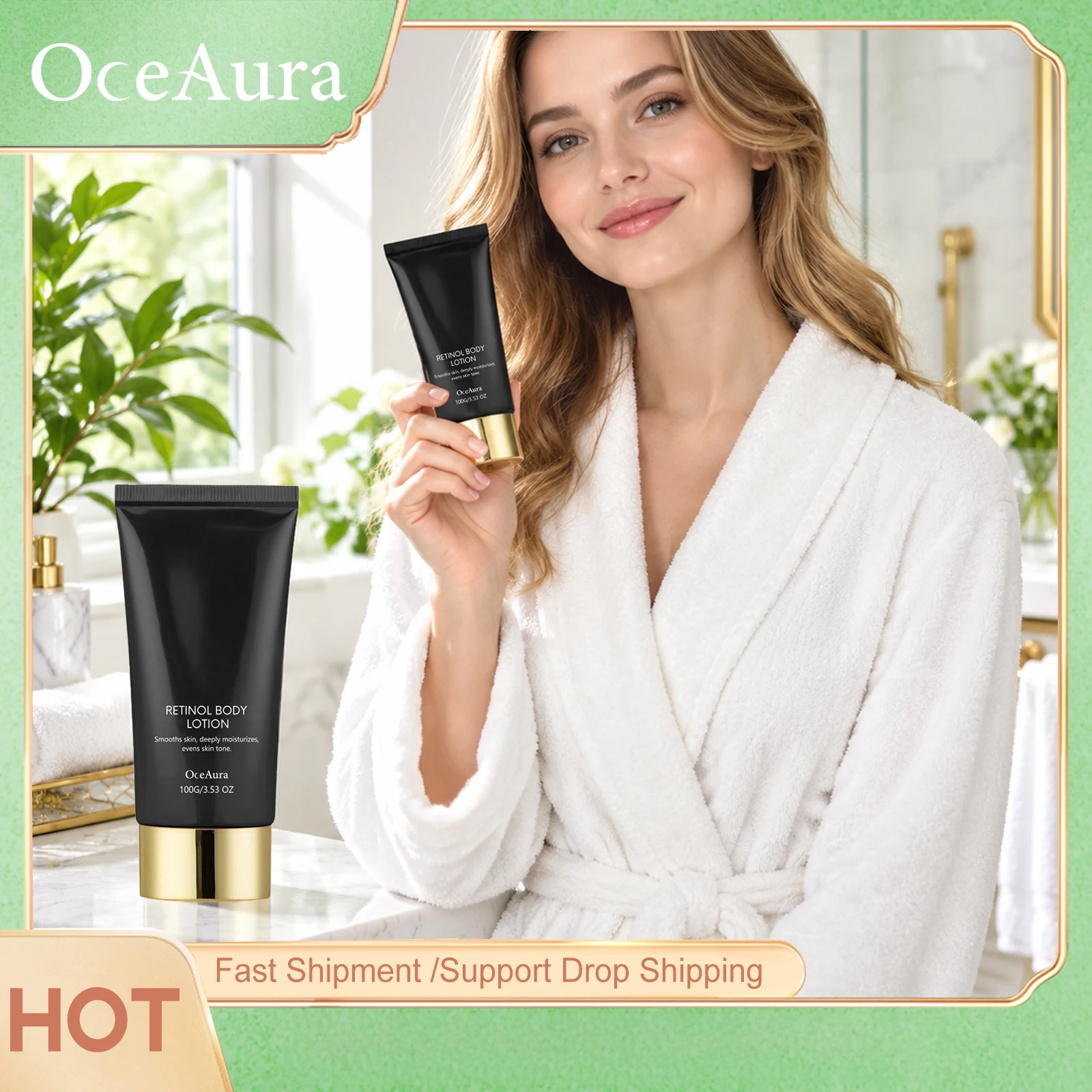 New Retinol Body Moisturiser For Man Women Improving Dark Skin Bleaching Soothe Irritated Skin Collagen Lightening Care Creams