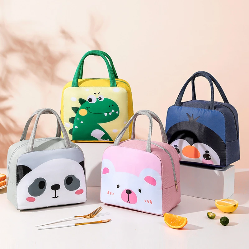 

Kids Lunch Bag for School Portable Food Fresh Thermal Bags Children Cartoon Insulated Bento Pouch Dinner Container Handbags