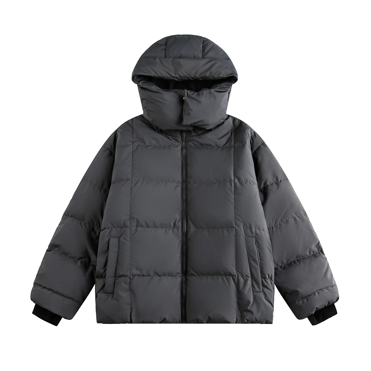 موضة انفصال مقنعين أسفل السترات الرجال النساء 2025 شتاء جديد بلون أسفل معاطف الباردة واقية الدافئة الأبيض بطة أسفل معاطف