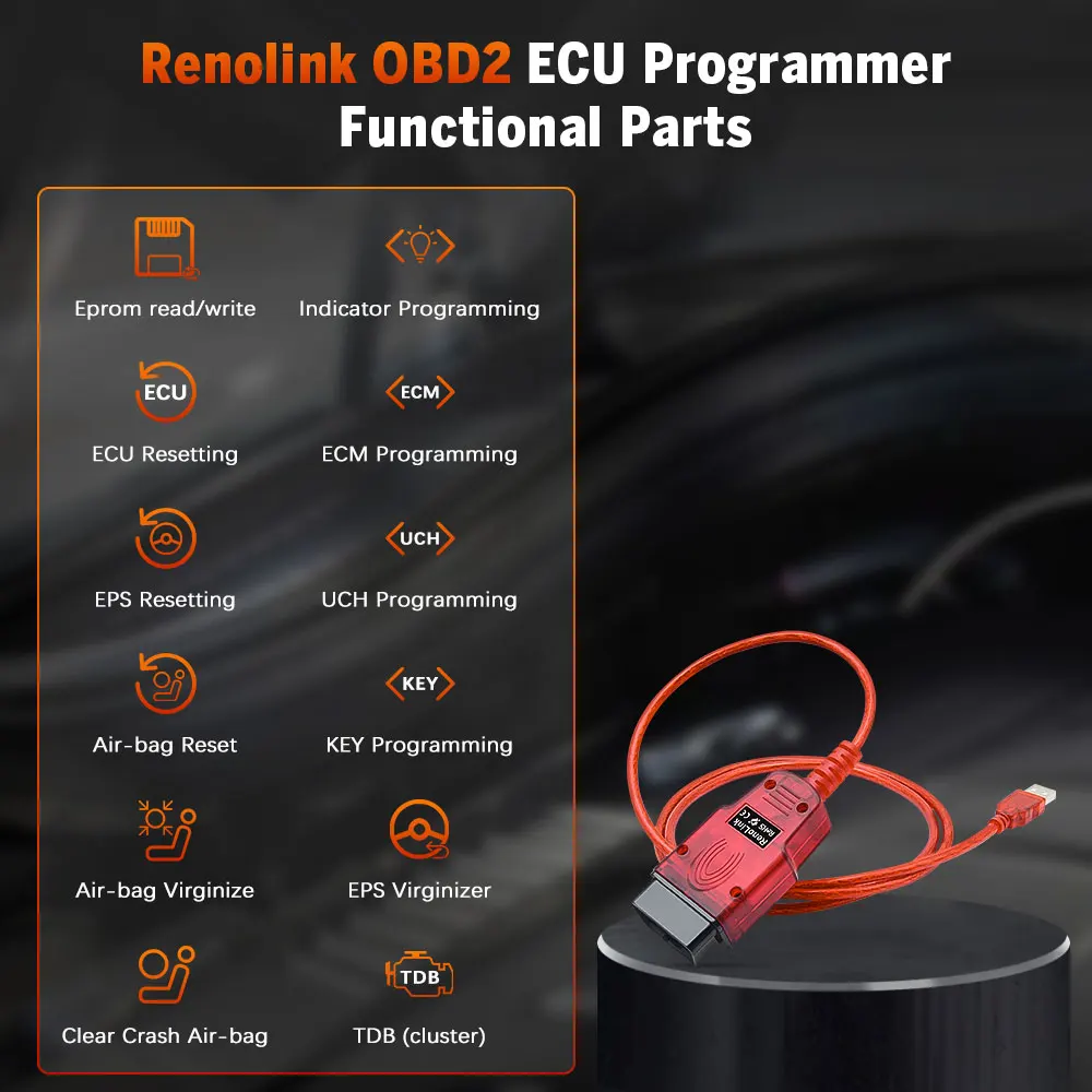 Renolink V2.10 V2.11 For Renault Car OBD2 Airbag Reset OBD 2 Car Diagnostic Auto Tool ECM UCH Key ECU Programmer Link Tool