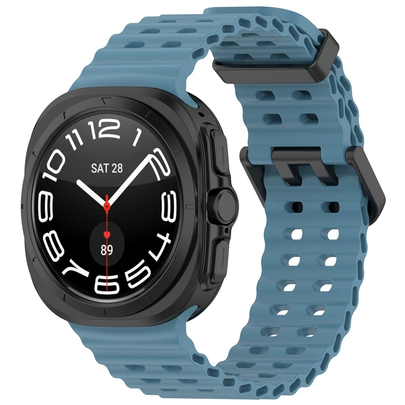 Correa de silicona para Samsung Galaxy Watch Ultra, pulsera deportiva suave de 47mm para hombre y mujer