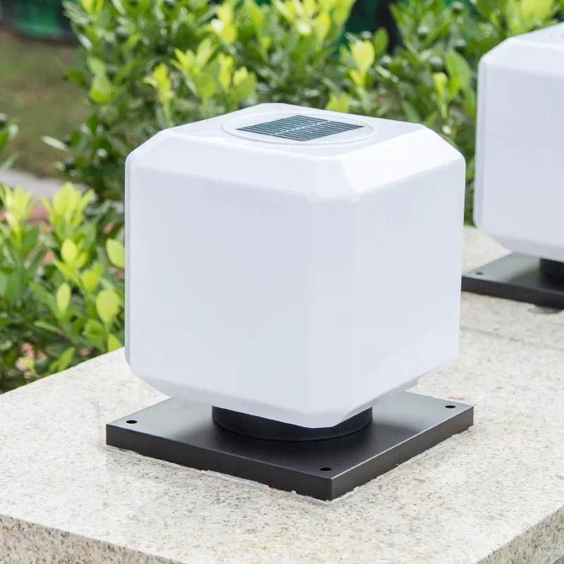 Modern villa courtyard solar outdoor square garden main gate pillar lights 2.5W 3W waterproof IP55 Solar energy lamp decoration