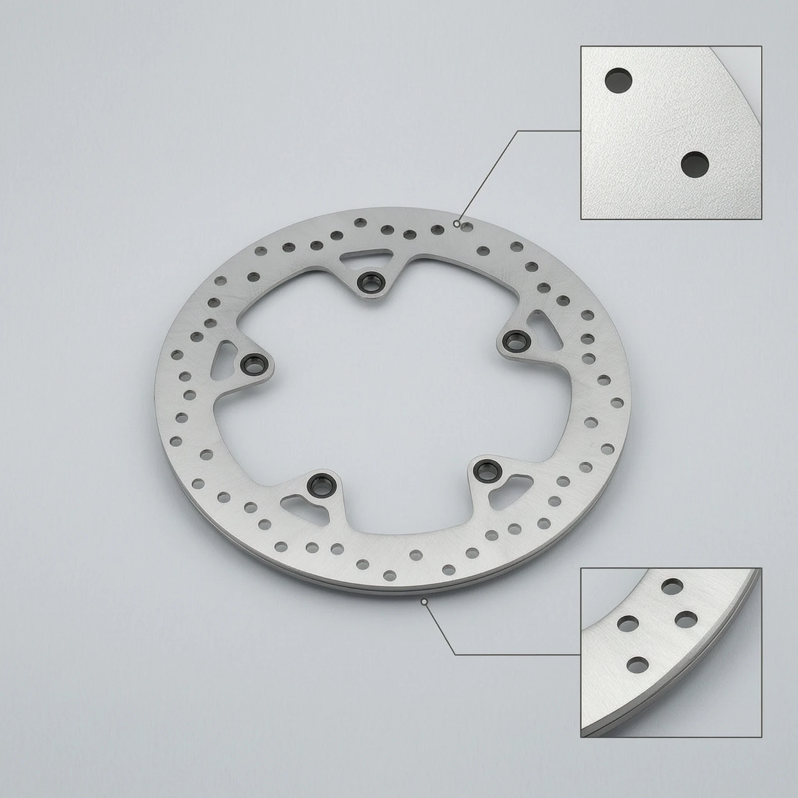 Rear Brake Rotor Smooth Braking Rear Brake Disc Rotor Ventilated Precision Ground for Motorcyclists