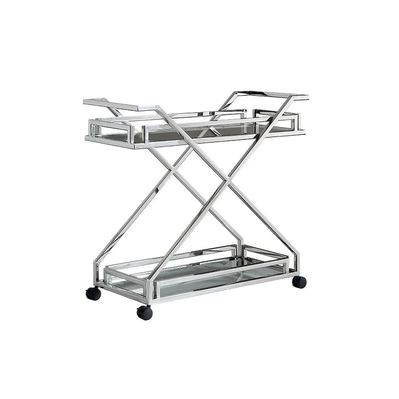 

Hotel restaurant beverage service truck ktv cake cart hotel beauty club trolley stainless steel double-layer dining car