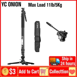 YC Onion Pineta Pro Monopod Carbon Fiber Light Stand Lightweight Travel Monopod for Sony Canon Nikon DSLR Cameras w Pedal Base