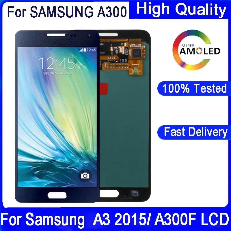 4.5'' Super AMOLED For SAMSUNG A3 2015 A300 A3000 A300F A300M A300H LCD Display Touch Screen Digitizer Assembly