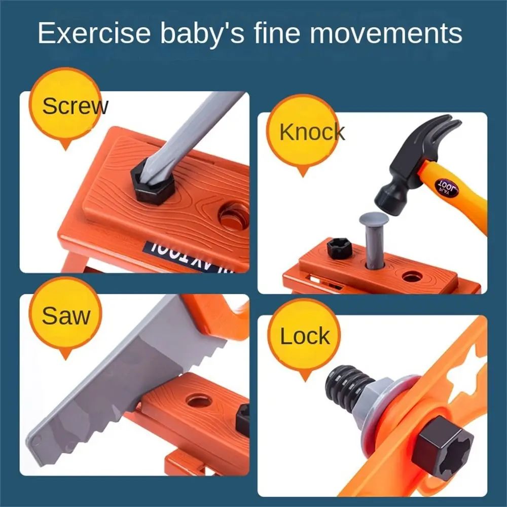 Electric Toy Drill Repair Tools Toys Power Construction Simulation Kids Toolbox Kit Learning Engineering Children's Tool Set