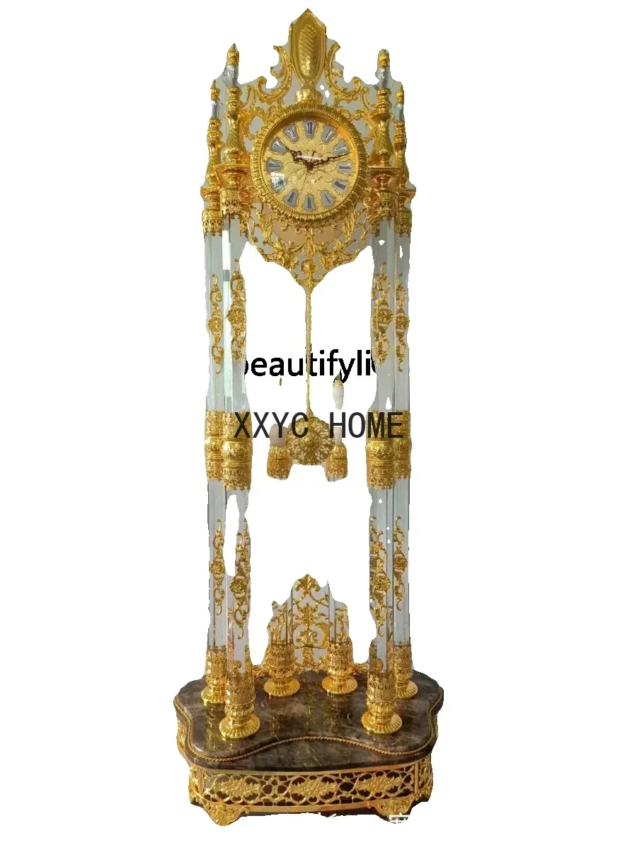 European-Style the Grandfather Clock Standing Grandfather Clock Household Living Room Crystal the Grandfather Clock