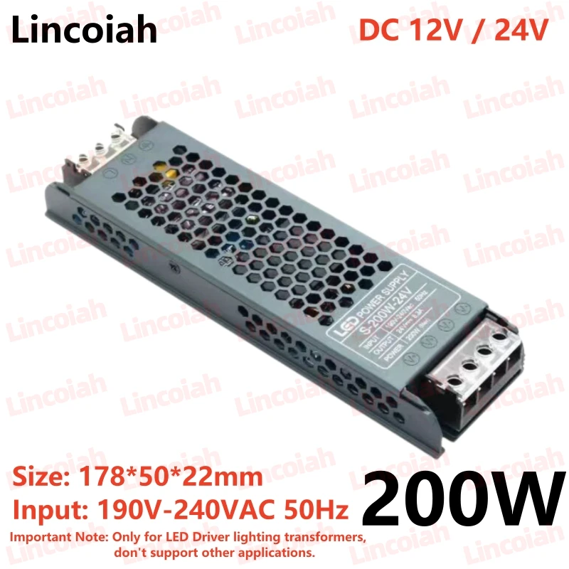 Verlichting Transformator DC 12 V/24 V Voeding Adapter 5A 12A Ultra dunne LED Strip Schakelaar Driver Lamp 60 W 100 W 150 W 200 W 300 W 400 W