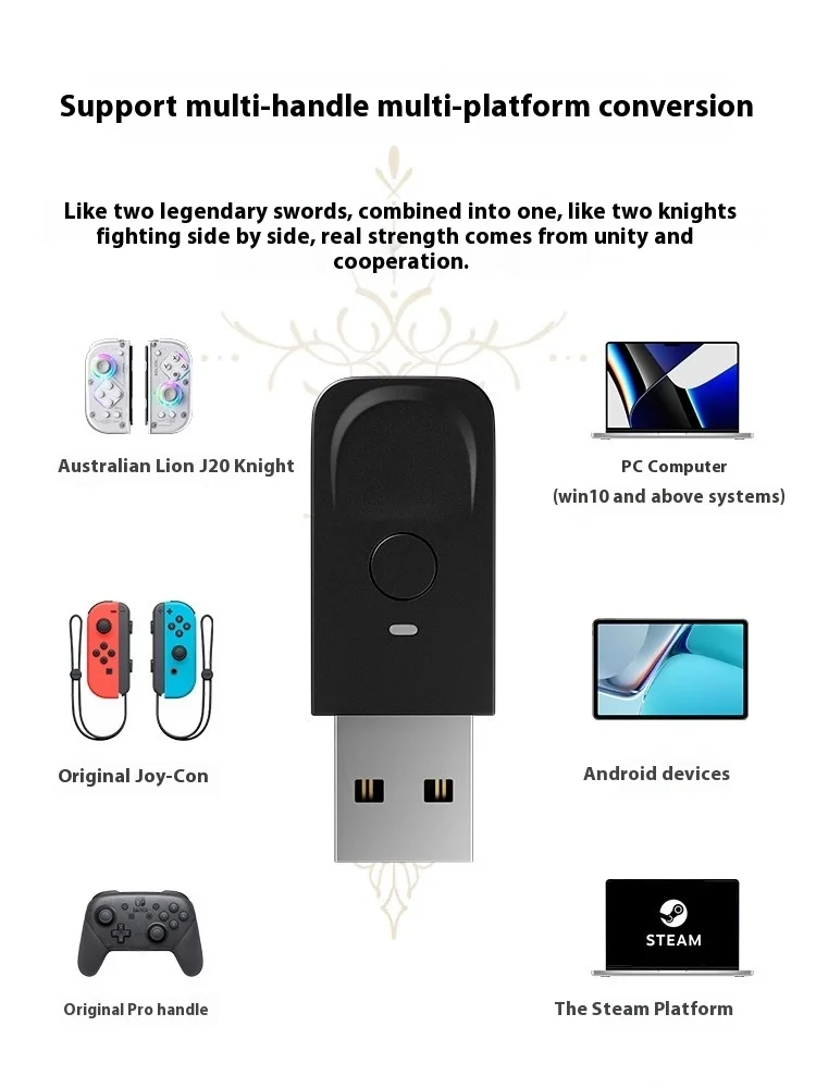 Aolion J20 Knight Left And Right Gamepads Switch Hall Joystick Bluetooth Motion Sensing Wireless NS Custom Esports Gamepad Gifts