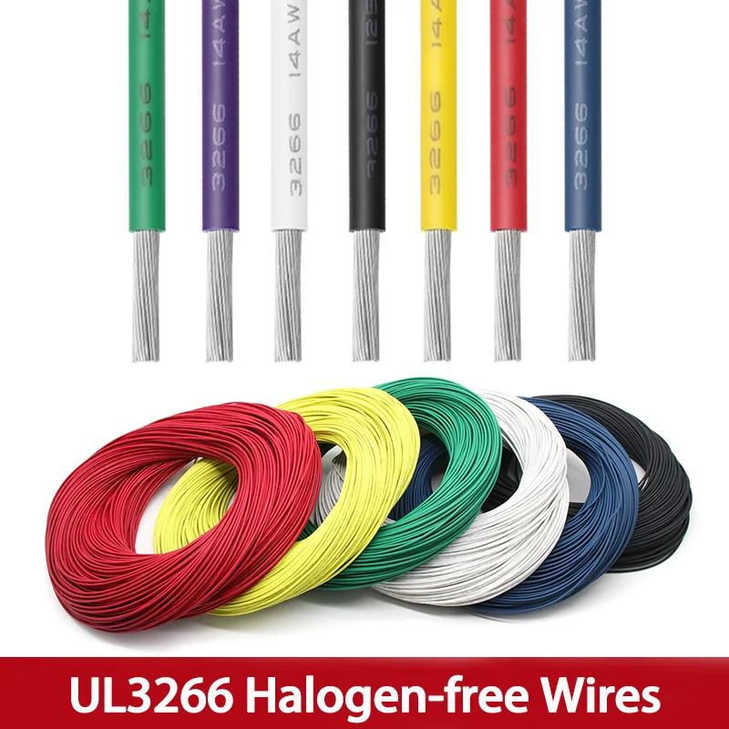 

1/5M 30 28 26 24 22 20 18 16 14 12AWG UL3266 Low-Smoke Halogen-Free Cable Household Appliances PE Irradiated Tinned Copper Wire