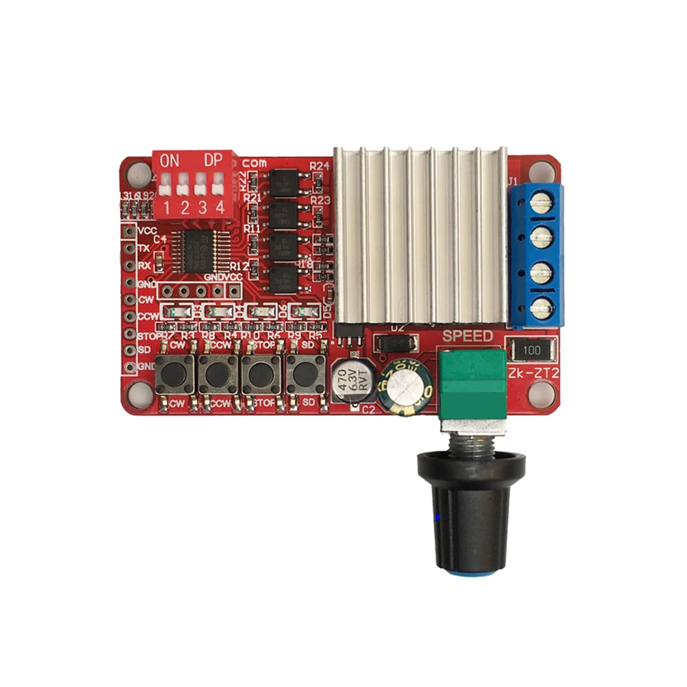 

DC5V-26V DC Motor Driver 5A 120W TTL Level DC Motor Adjust Speed Automatic Control Board Forward and Reverse Driver Board