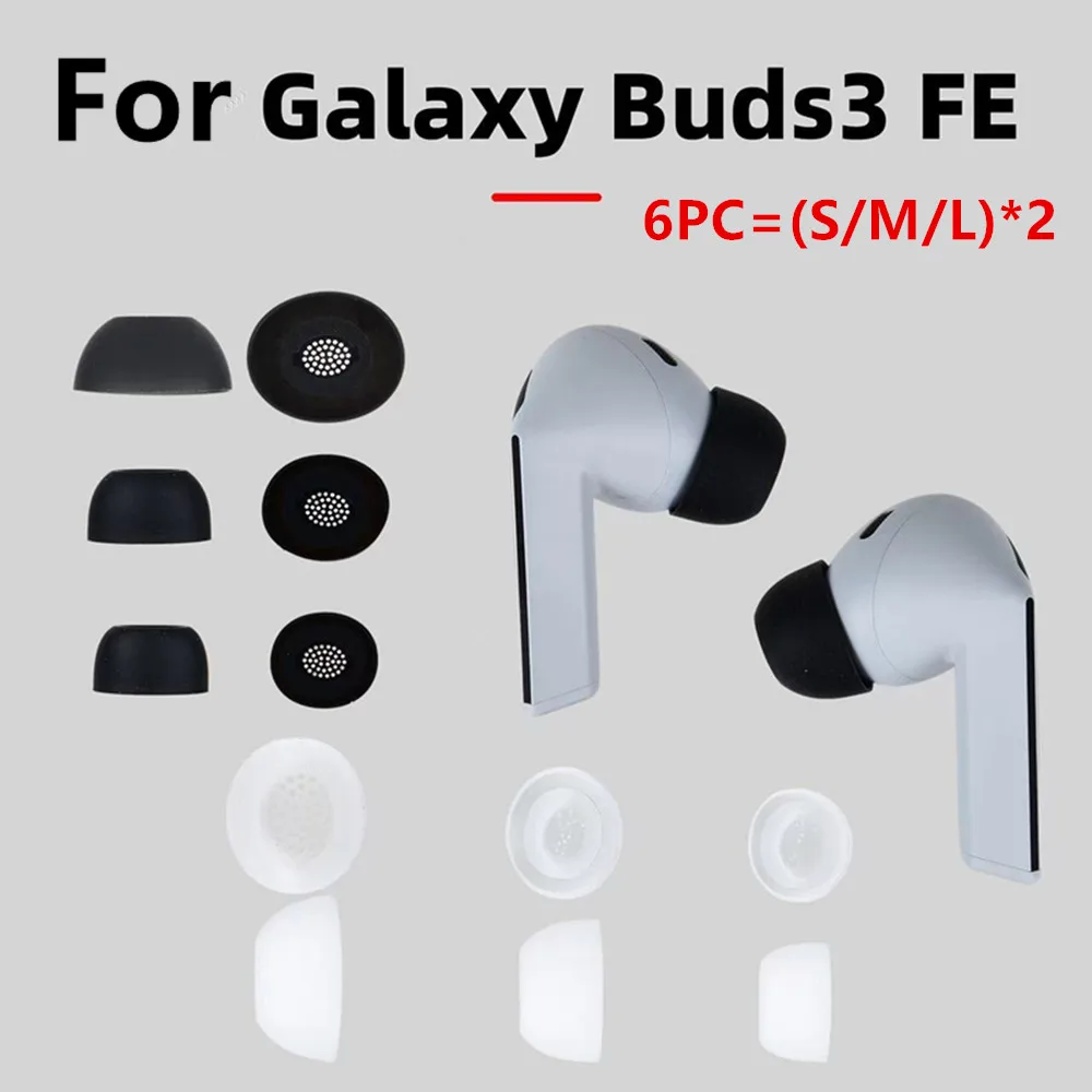 6 Stück In-Ear-Ohrstöpsel für Samsung Galaxy Buds 3 FE SM-R420, Silikonhülle, Ersatz-Ohrstöpsel, Ohrpolster