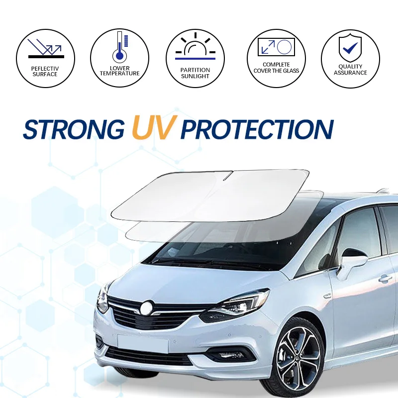 

Car Windshield Sun Shade For Opel Zafira Sunshade Summer Visor Protector Foldable Blocks UV Rays Protection Accessories