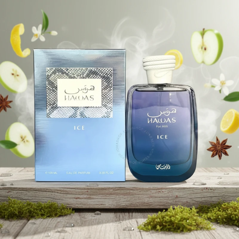 

100ml Men Eau De Parfum Fresh Fruity Woody Perfume Apple Lemon Bergamot Amber Musk Driftwood Long Lasting Masculine Scent EDP