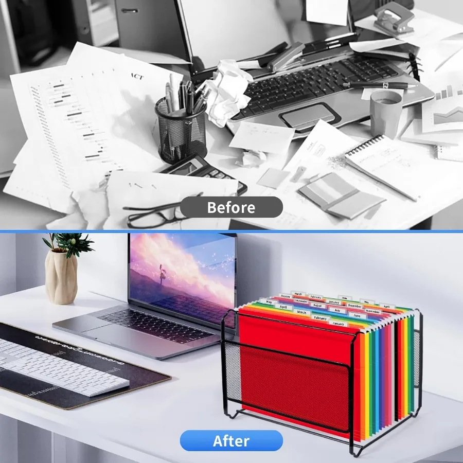 12-pack hangende bestandsmappen Letter-formaat met 1 5 gesneden verstelbare tabbladen 12 geselecteerde kleuren bestandsmap-organizer voor archiefkast