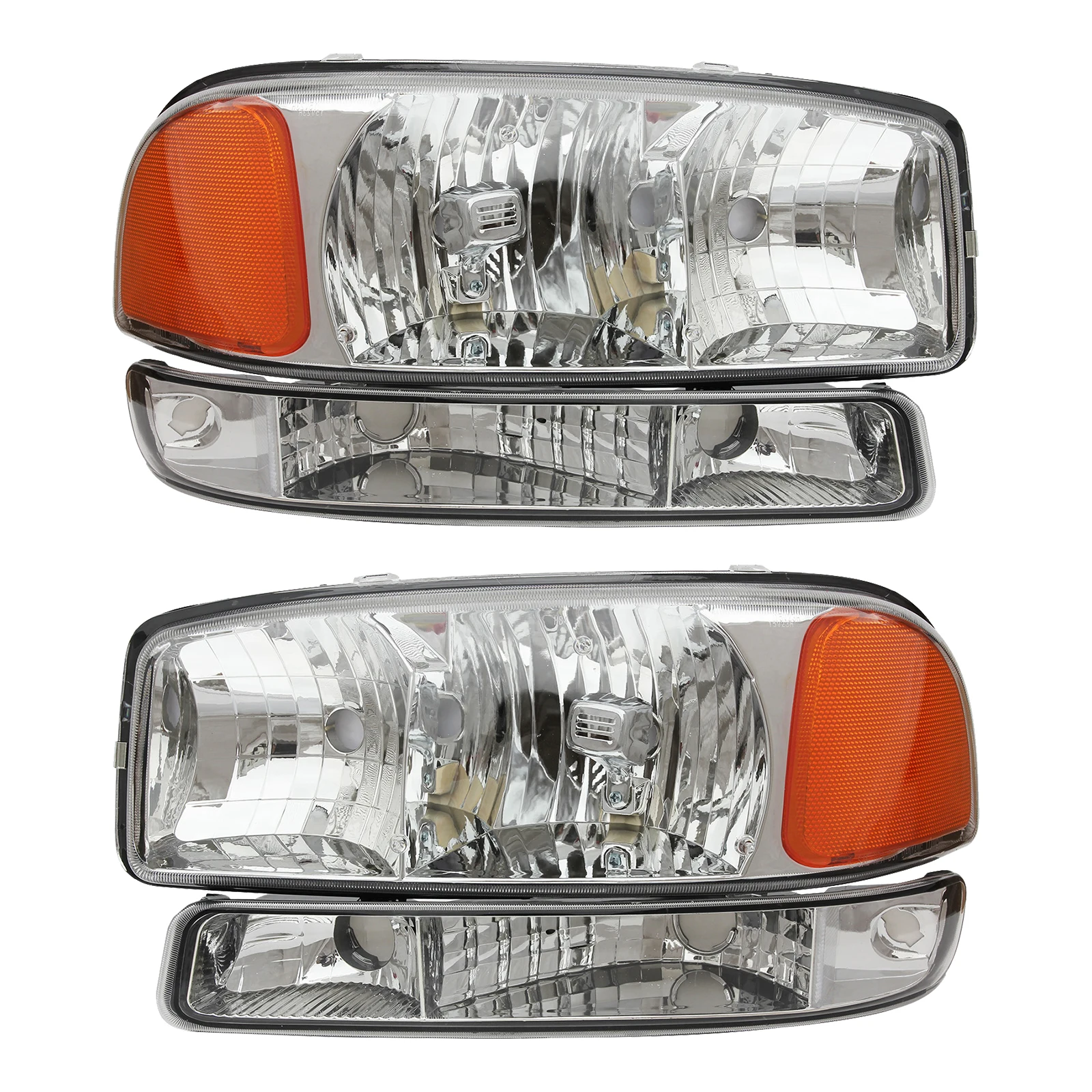 

Car Headlight for 99-07 Sierra 1500 2500 3500,00-06 GMC Yukon XL ,Clear, 1 Pair