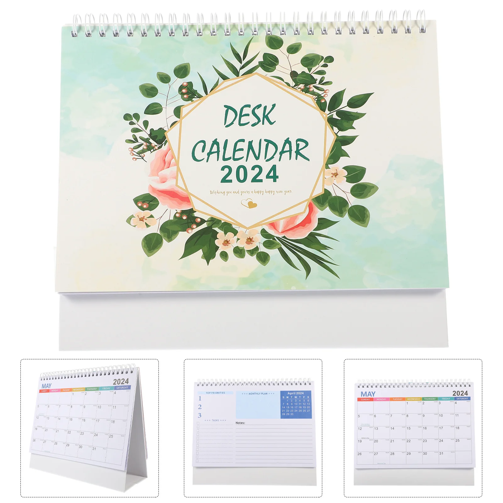 

Creative Desk Calendar 2024 Minimalist Flip Desktop Calendar for Office Daily Scheduling and Time Management