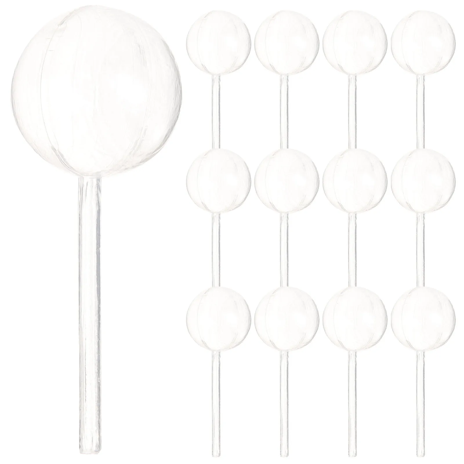 

50 Pcs Disposable Spherical Straw Pipettes Dropper Liquid Injector Plastic Balm