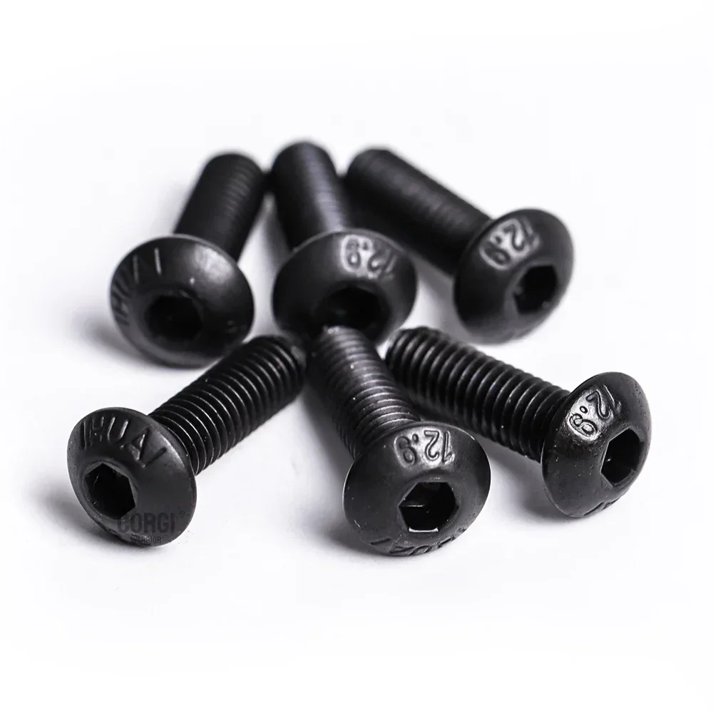 Up to 1840 Round Button Head Hex Cap Socket Screws Kit M1.6 M2 M2.5 M3 M4 M5 M6 M8 Black 10.9 Grade Allen Drive Screw Nuts Set