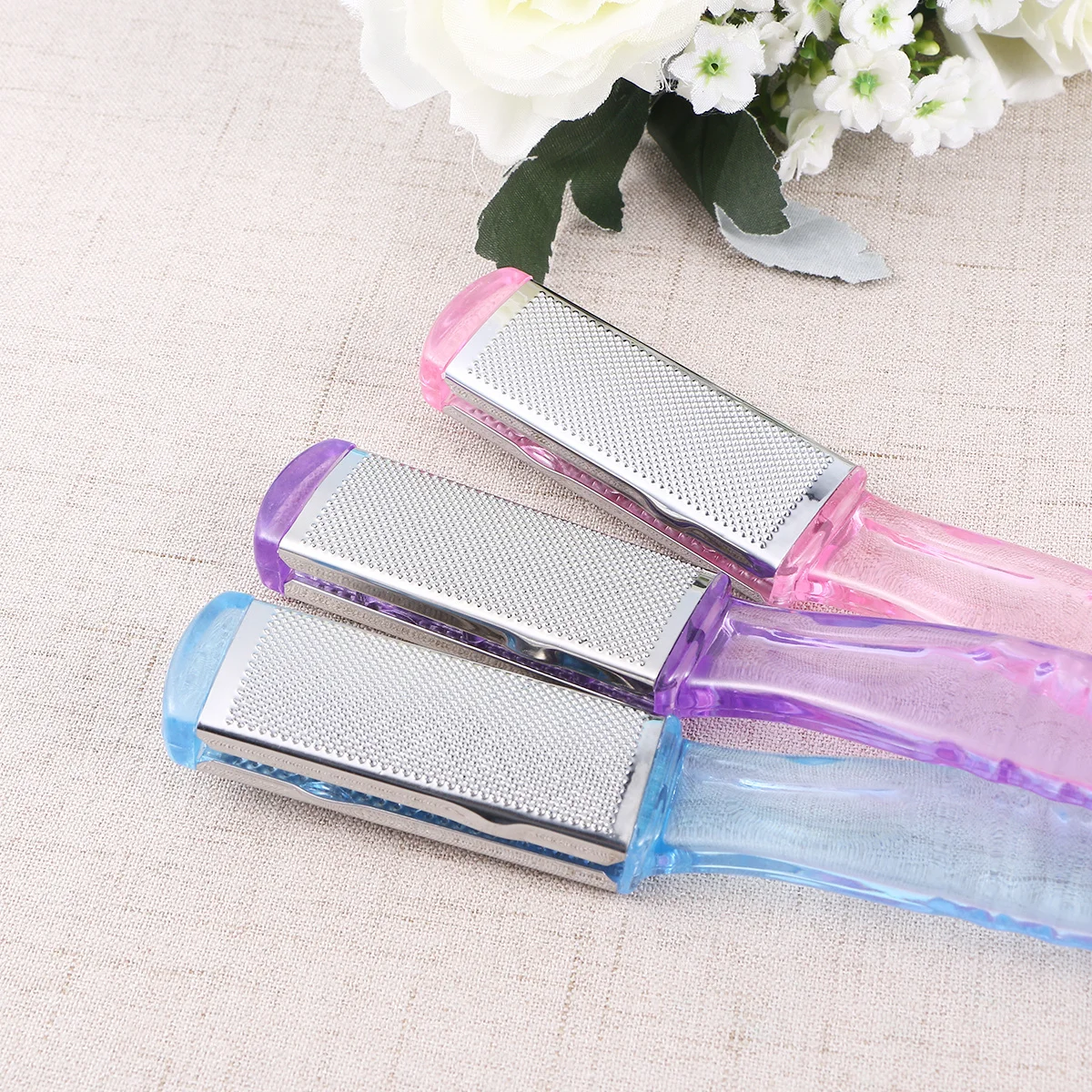 1 個足の角質除去剤両面ステンレス鋼プラスチック軽量耐久性のある角質除去スクラブリムーバー男性女性用