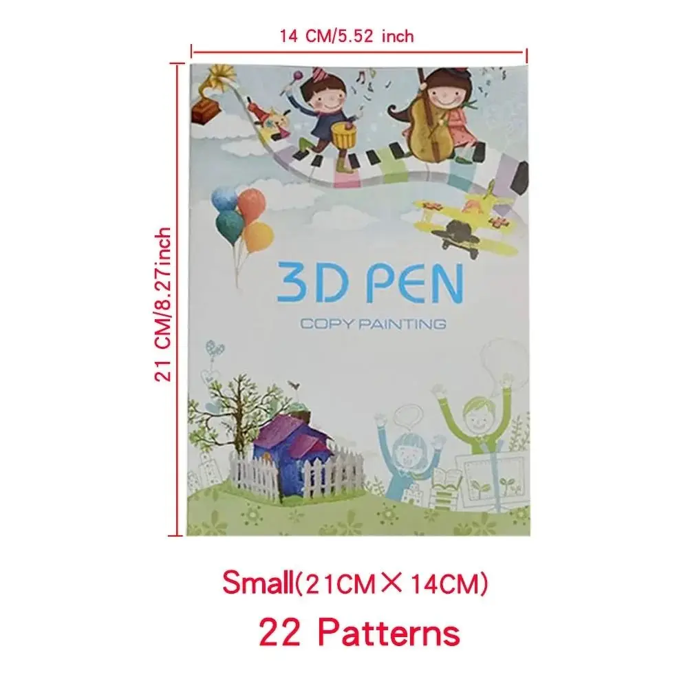 22/40 รูปแบบ 3D การพิมพ์ปากกาหนังสือหนากระดาษภาพวาดแม่แบบ 3D ปากกาสีอัลบั้ม CLEAR แผ่นสีความรู้ความเข้าใจ