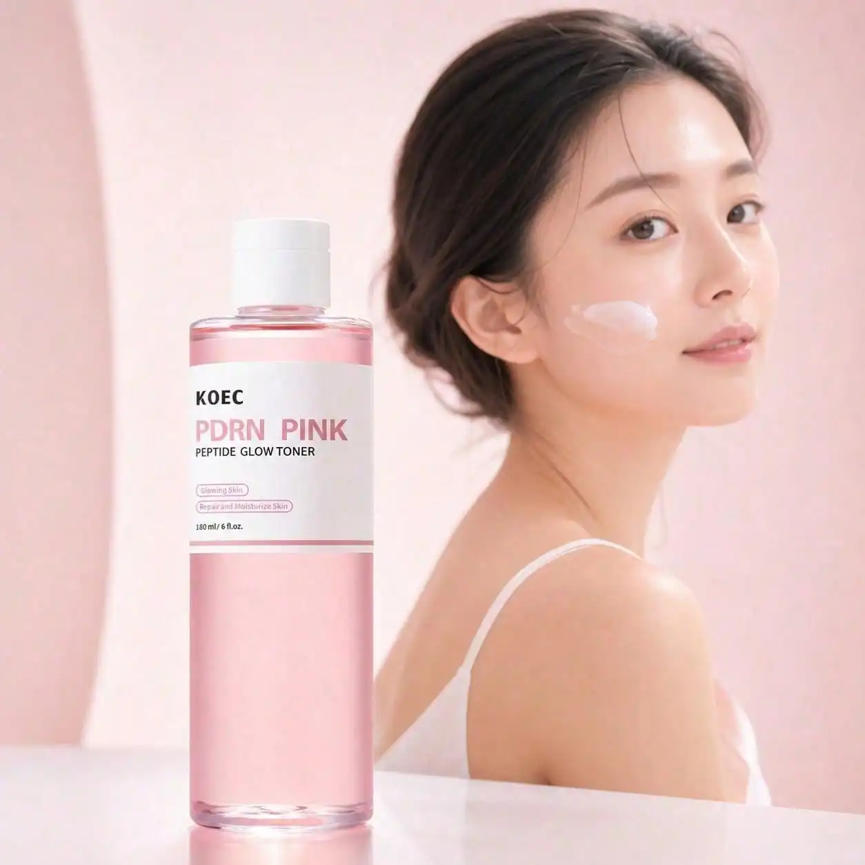 PDRN Pink Niacinamide Milk Toner, Gentle Skin Comforting Facial Toner, Infused with Salmon DNA, PDRN and Ceramide, Helps Improve Skin Redness and Discomfort, Mild Daily Skin Care for Sensitive Skin, 150ml