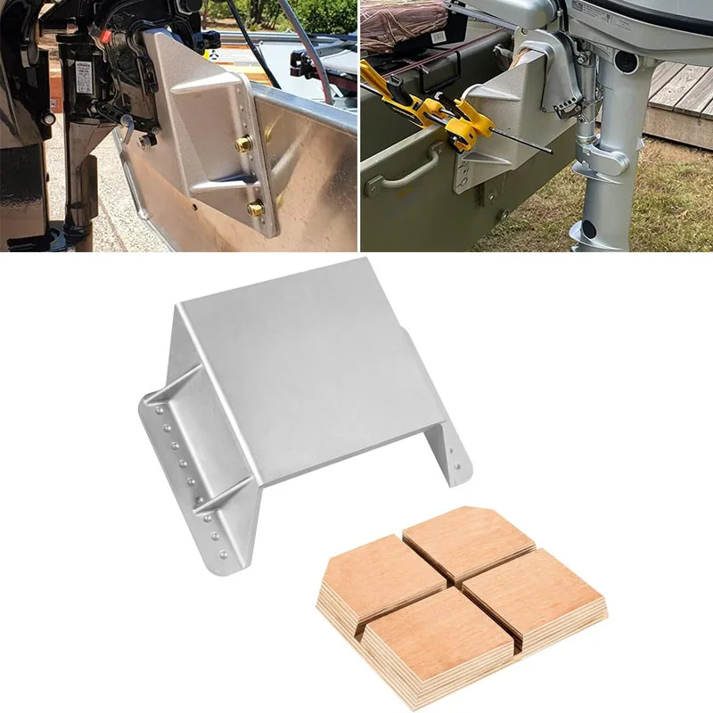 

MJ-1-DP Boats Jack Plate 4'' Setback Small Engine Jack Plate for Outboard Motors Up to 35HP (Wooden Mounting Block Included)