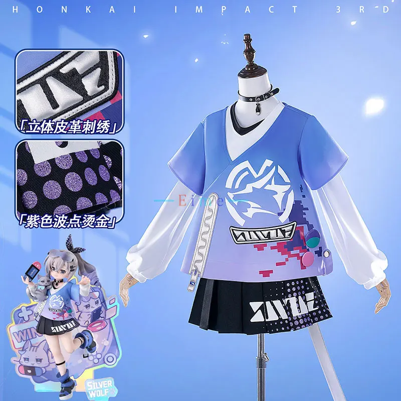 

Game Honkai Star Rail Silver Wolf LV 999 Cosplay Costume Women Cute Party Suit Casual Clothings Halloween Uniforms Custom Made